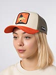 Бейсболка CAPSLAB арт. CL/LOO11/1/CT/DAF Looney Tunes Daffy Duck (оранжевый / кремовый)